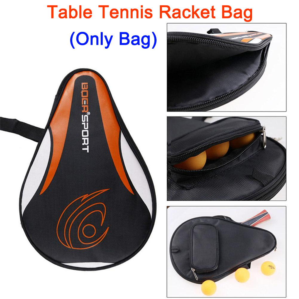 Table Tennis Olympics - プロ仕様の卓球ラケット用バッグ。オックスフォード生地とスポンジを使用し、ボールも収納できる。スポーツトレーニング用具（バッグのみ）。