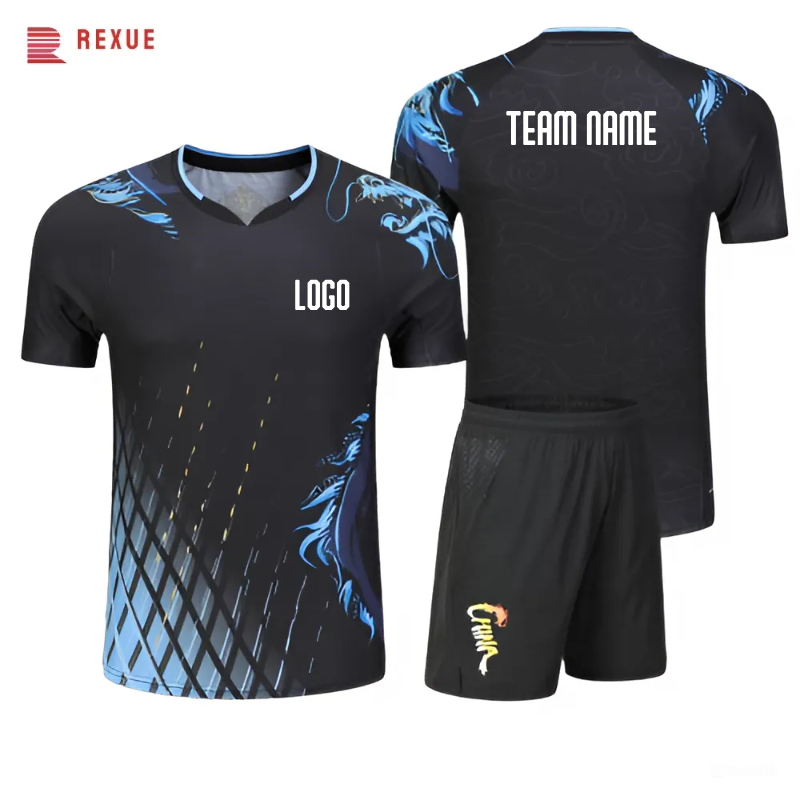 バドミントンとテニスの男性と女性のための3DプリントTシャツ - Table Tennis Zhang Jike のレビューと価格