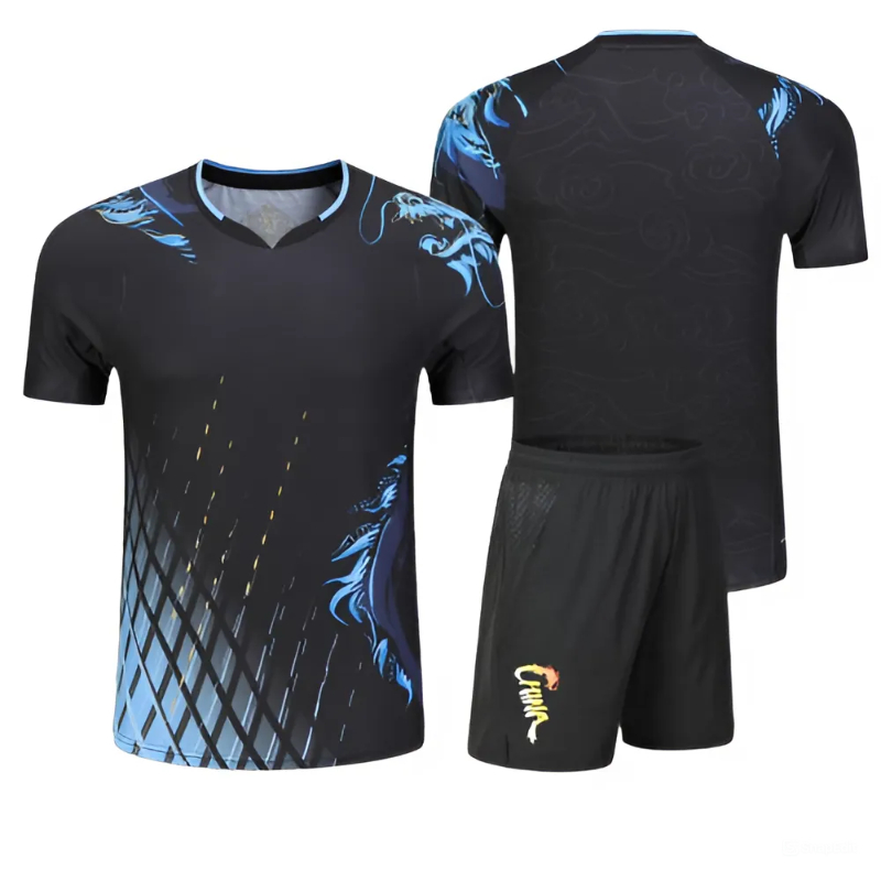バドミントンとテニスの男性と女性のための3DプリントTシャツ - Table Tennis Zhang Jike のレビューと価格
