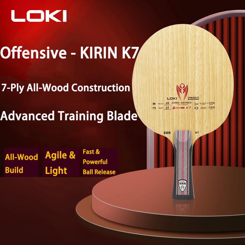 LOKI 7プライ純木卓球ラケット K7 テーブルテニスラケ - Table Tennis Loki のレビューと価格