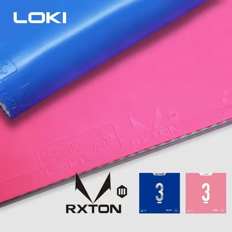 オリジナル LOKI RXTON 3 ブルー ピンク 卓球ラ - Table Tennis Loki のレビューと価格