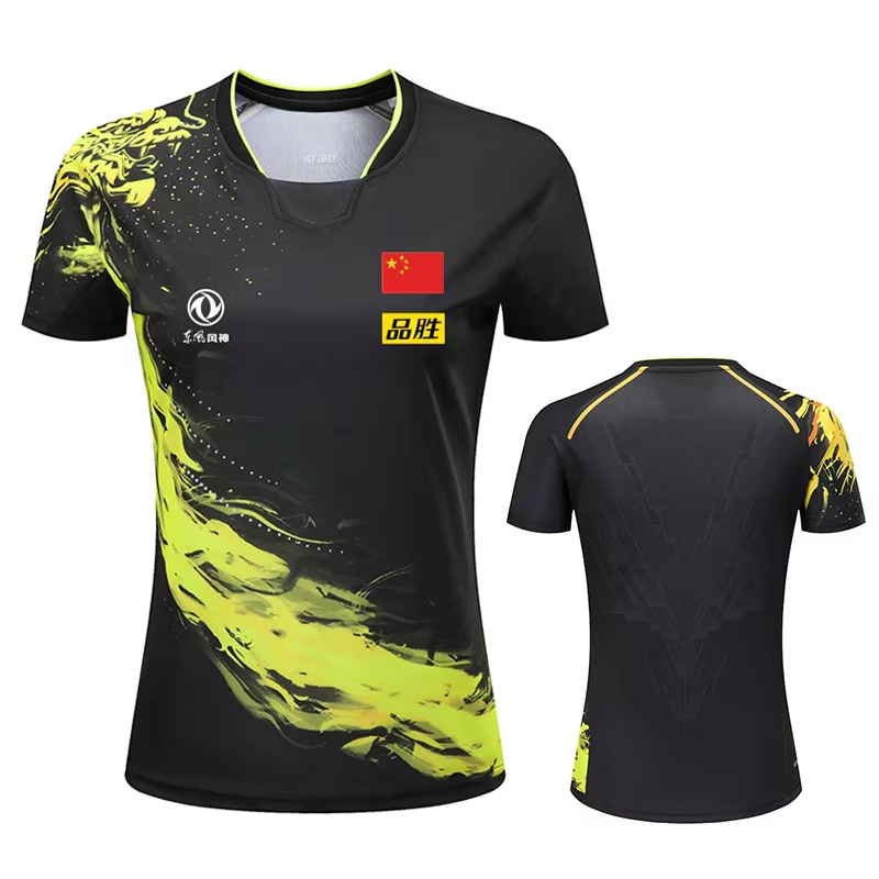 男性と女性のためのドラゴンプリント卓球Tシャツ,ファッション - Table Tennis Zhang Jike のレビューと価格